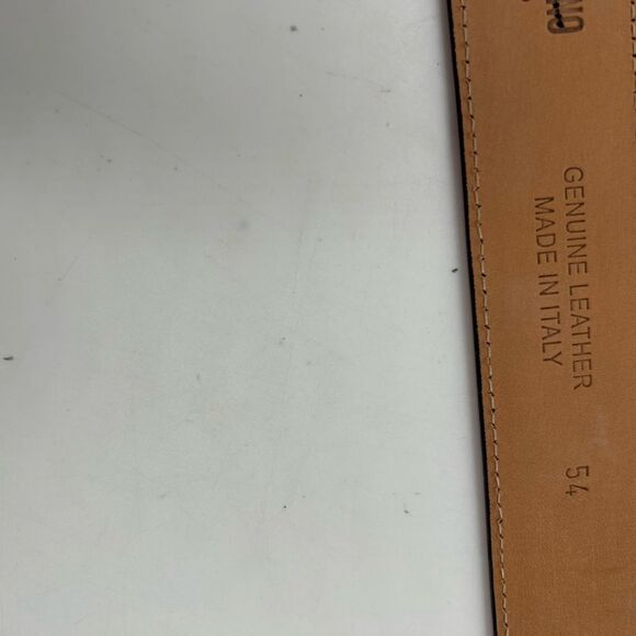 Moschino couture leather belt size 54 cm made in Milan Italy